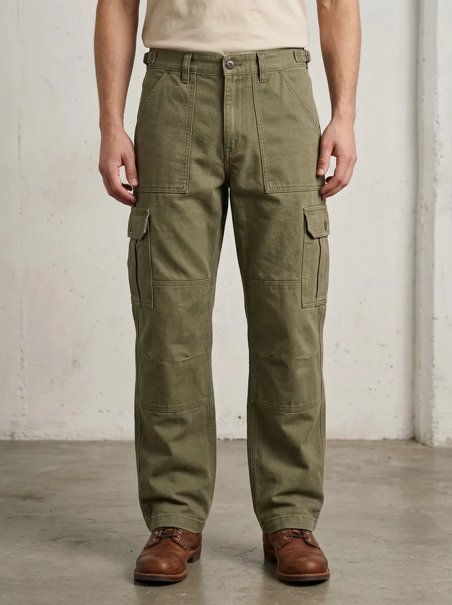 Men's Relaxed Canvas Field Utility Cargo Pants