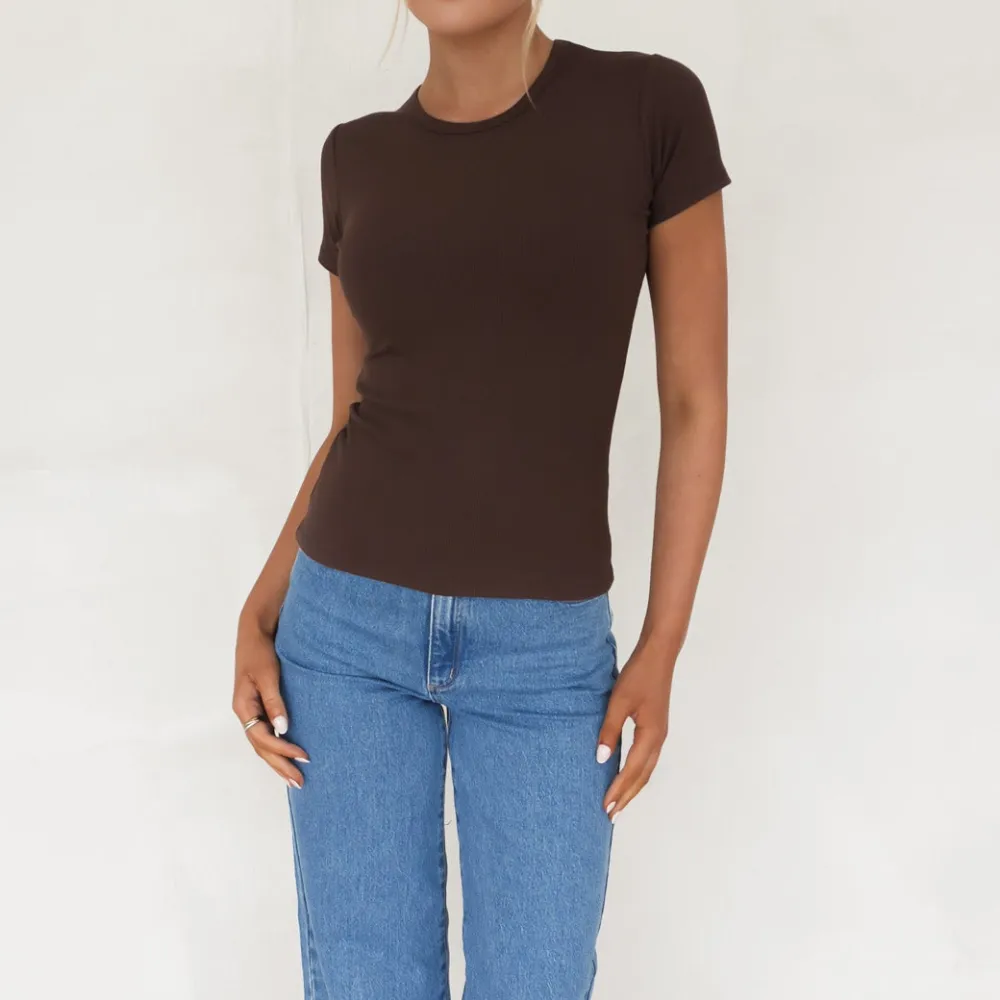 Ribbed Casual Outfit Casual Tee