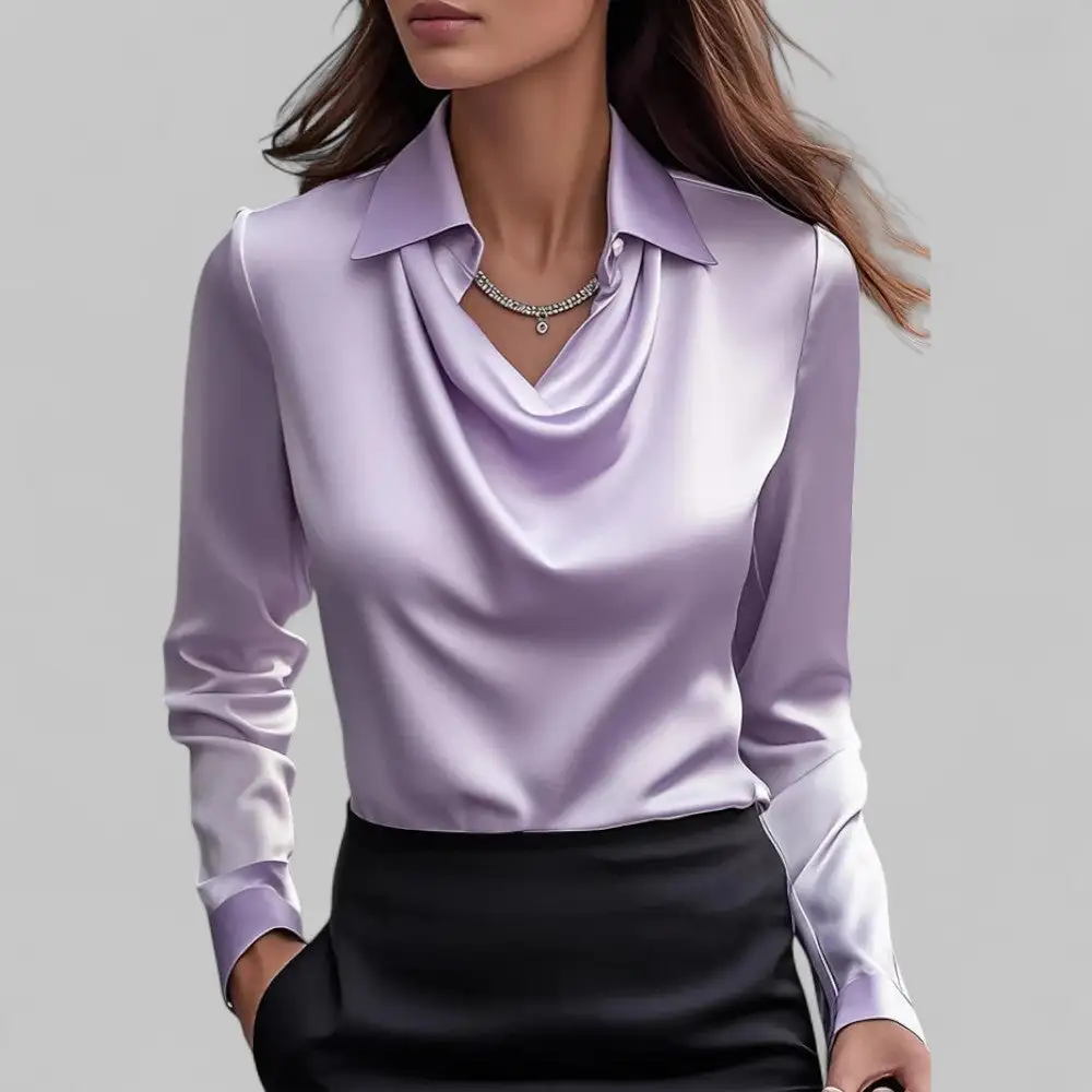 Long Sleeve Draped Blouse