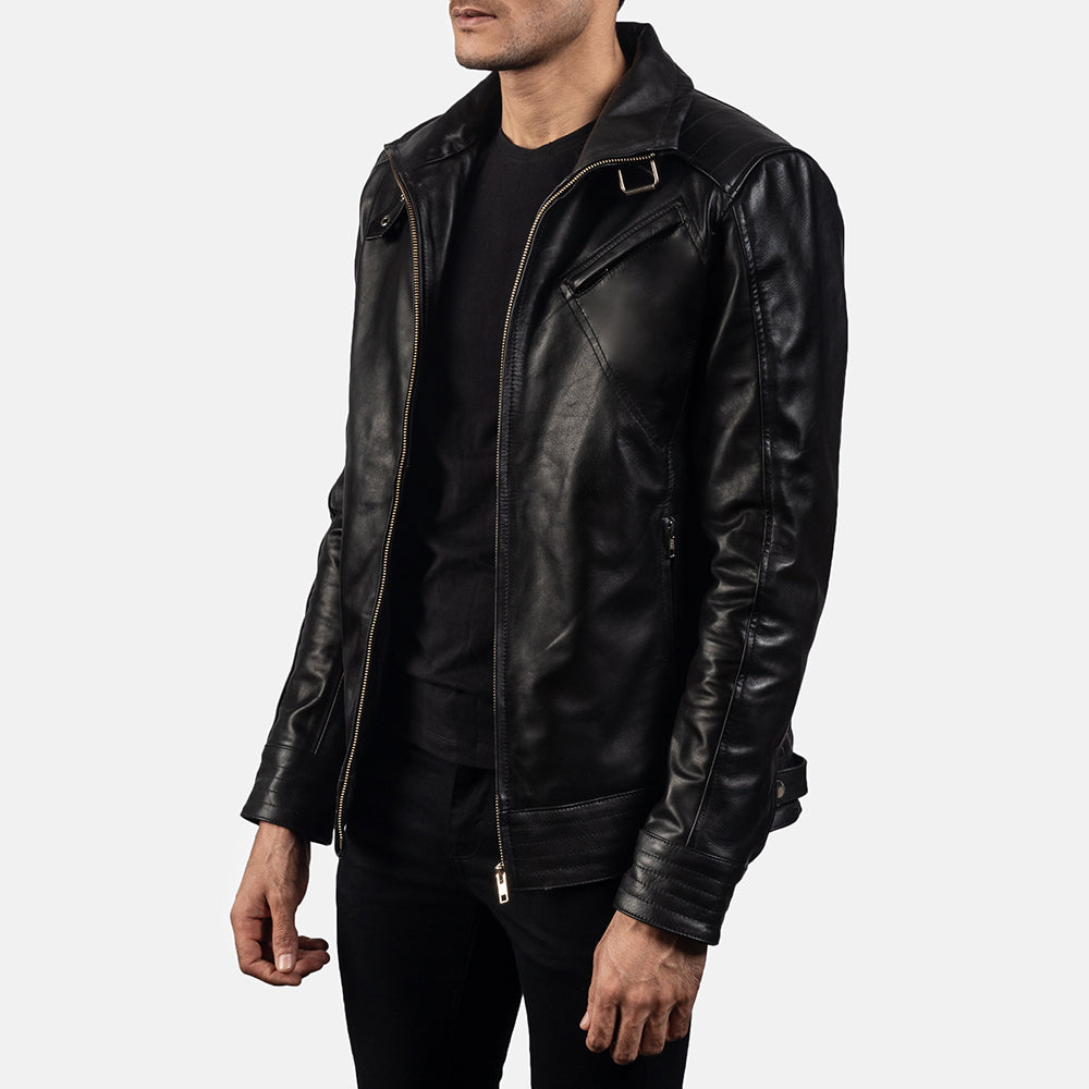 Men's Classic Biker Leather Jacket