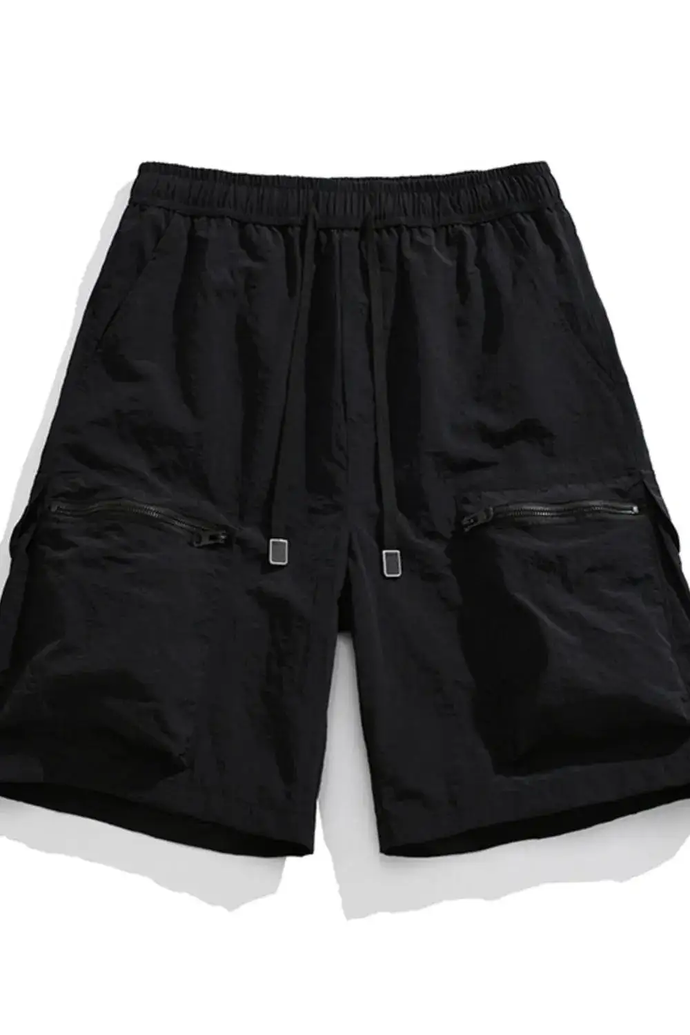 Versatile Drawstring Pocket Detail Washed Cargo Shorts