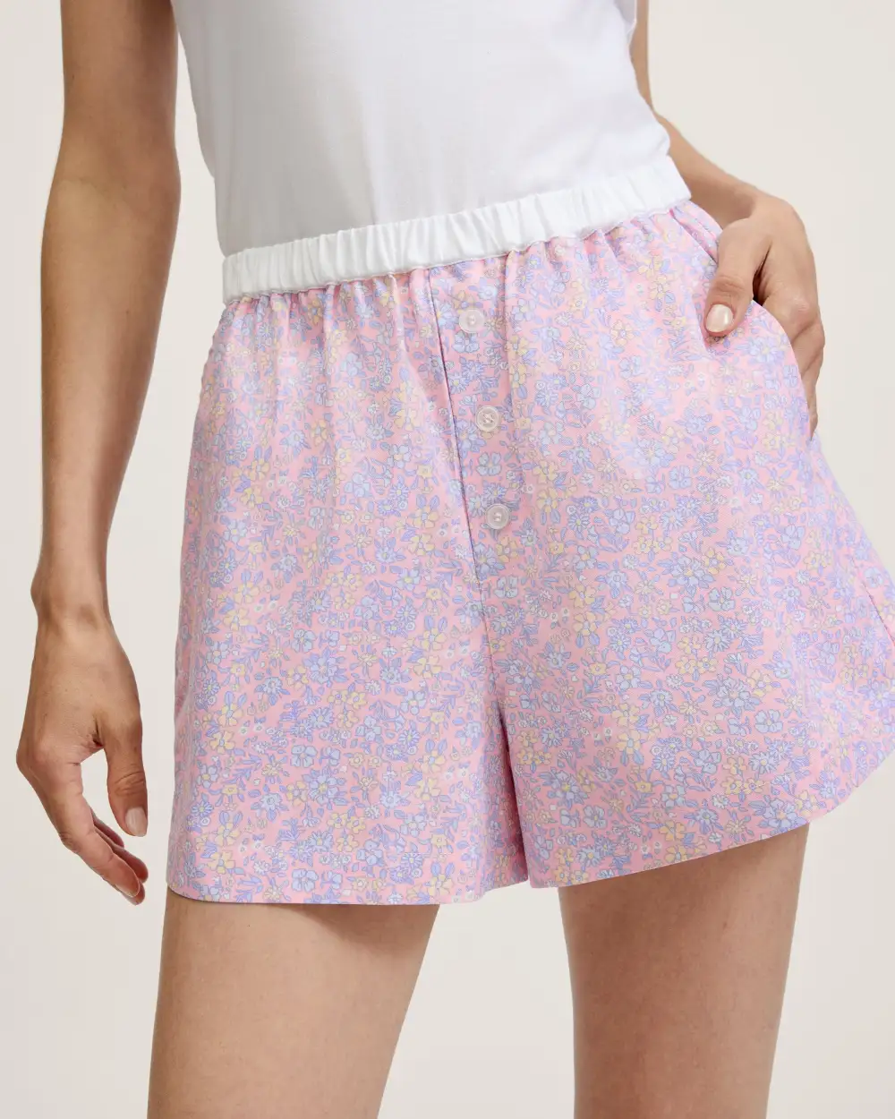 Floral Women's Twill Sleep Shorts
