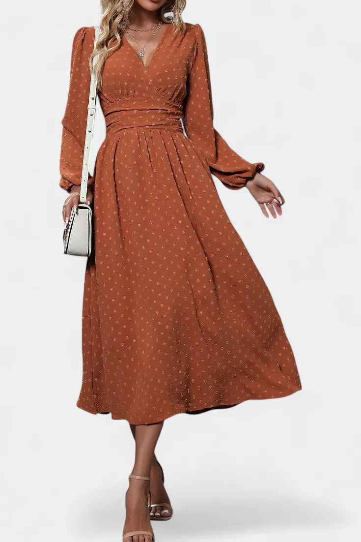 Polka-Dot Midi Dress
