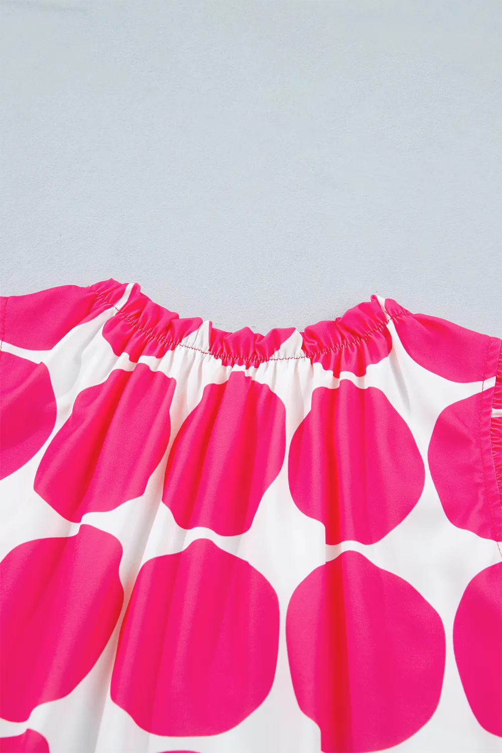 Rose Polka Dot Print Frilled Tank Top