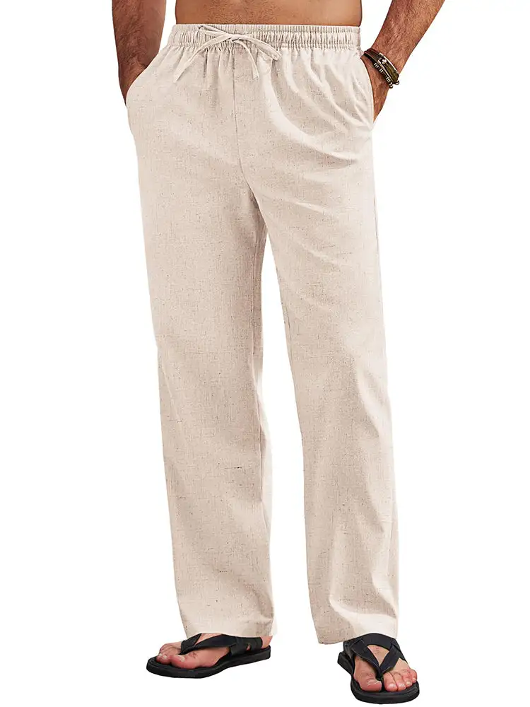 Sumer Linen Blend Beach Yoga Trousers Pants