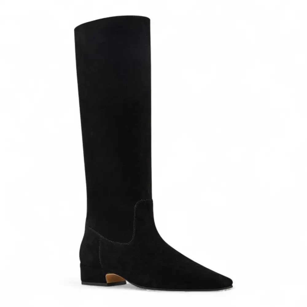 Dantelle Suede Block Heel Tall Boots
