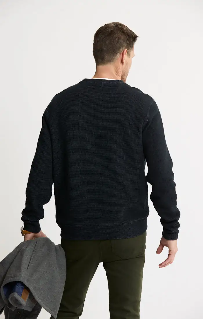 Doubleface Mesh Crewneck Pullover