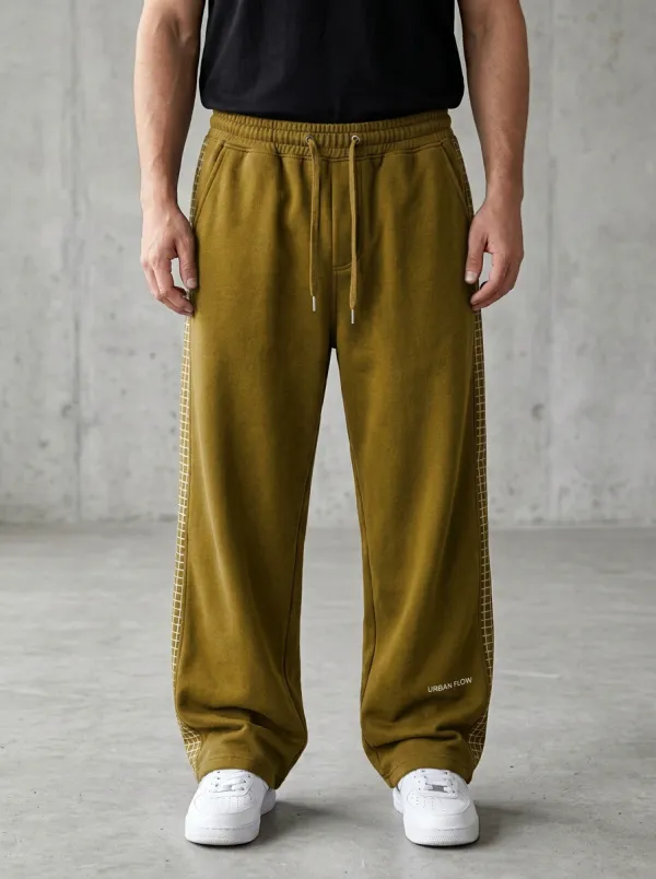 Streetwear Sweatpants Grid Men's Sweatpants