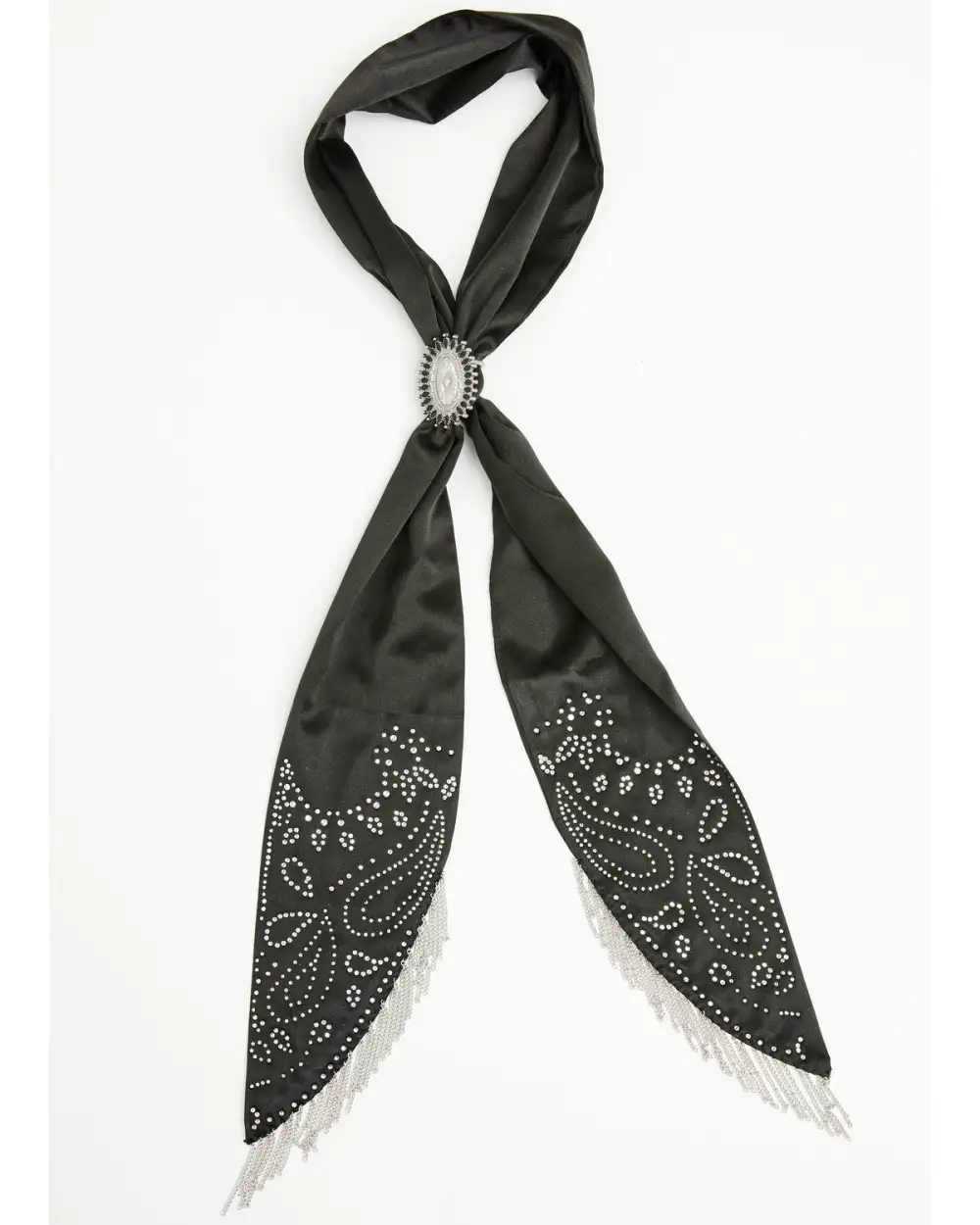 Bandana Fringe Concho Necklace