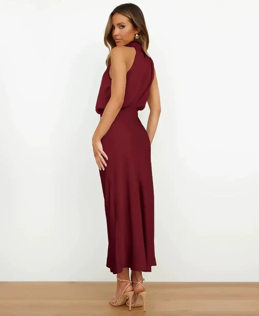  Draped Refined Midi Dress