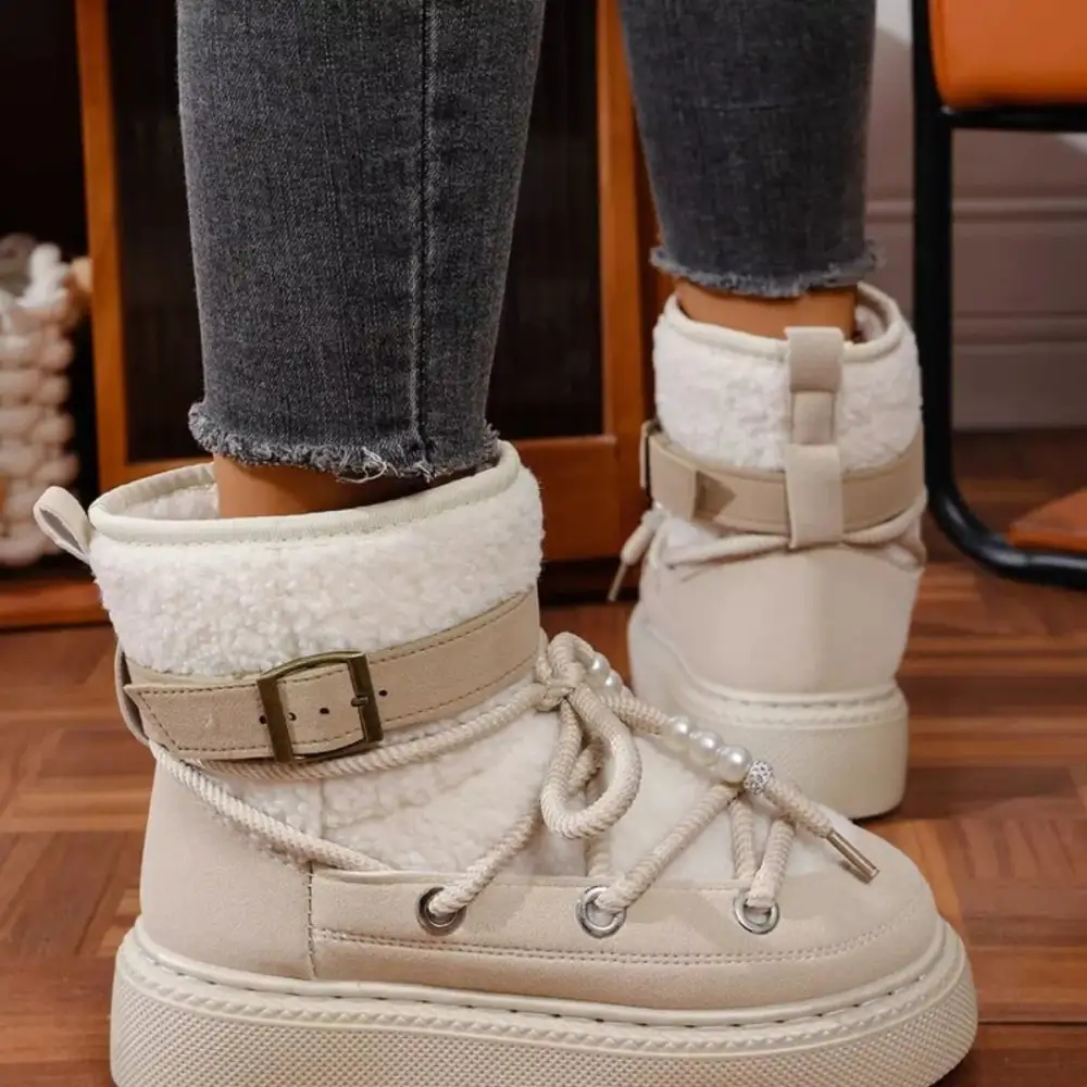 Refined Lace-Up Platform Boots
