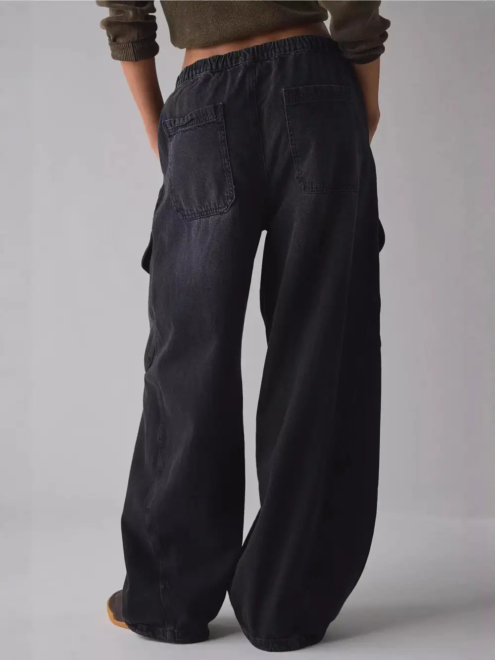 Cargo Drawstring Denim Jeans