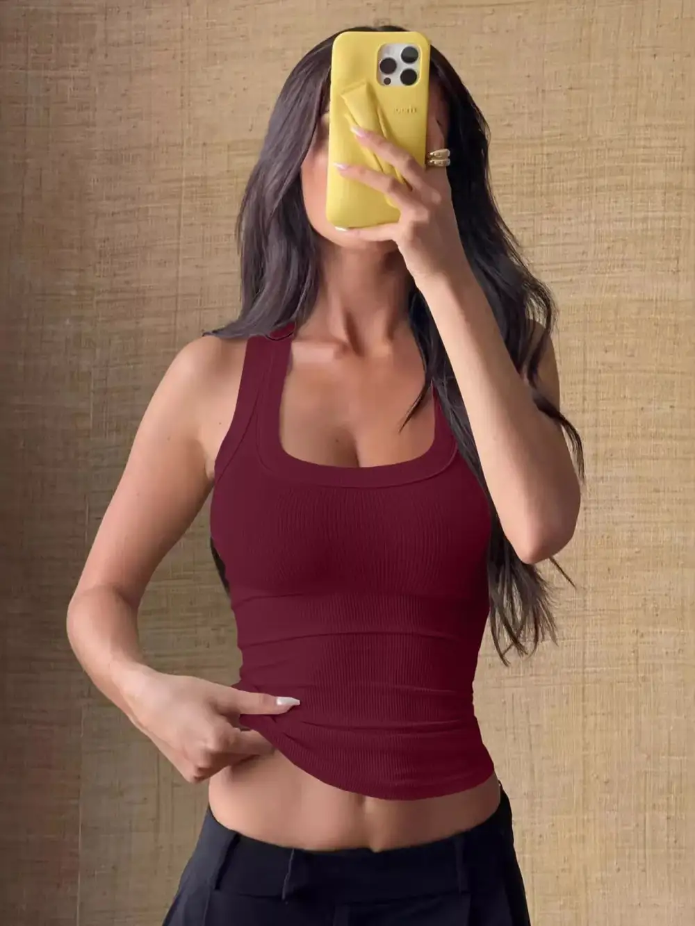 Slim Ribbed-Knit Tank Top