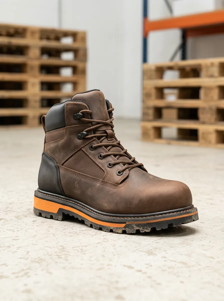 Workshop Leather-Look Workwear Men's Waterproof Work Boots