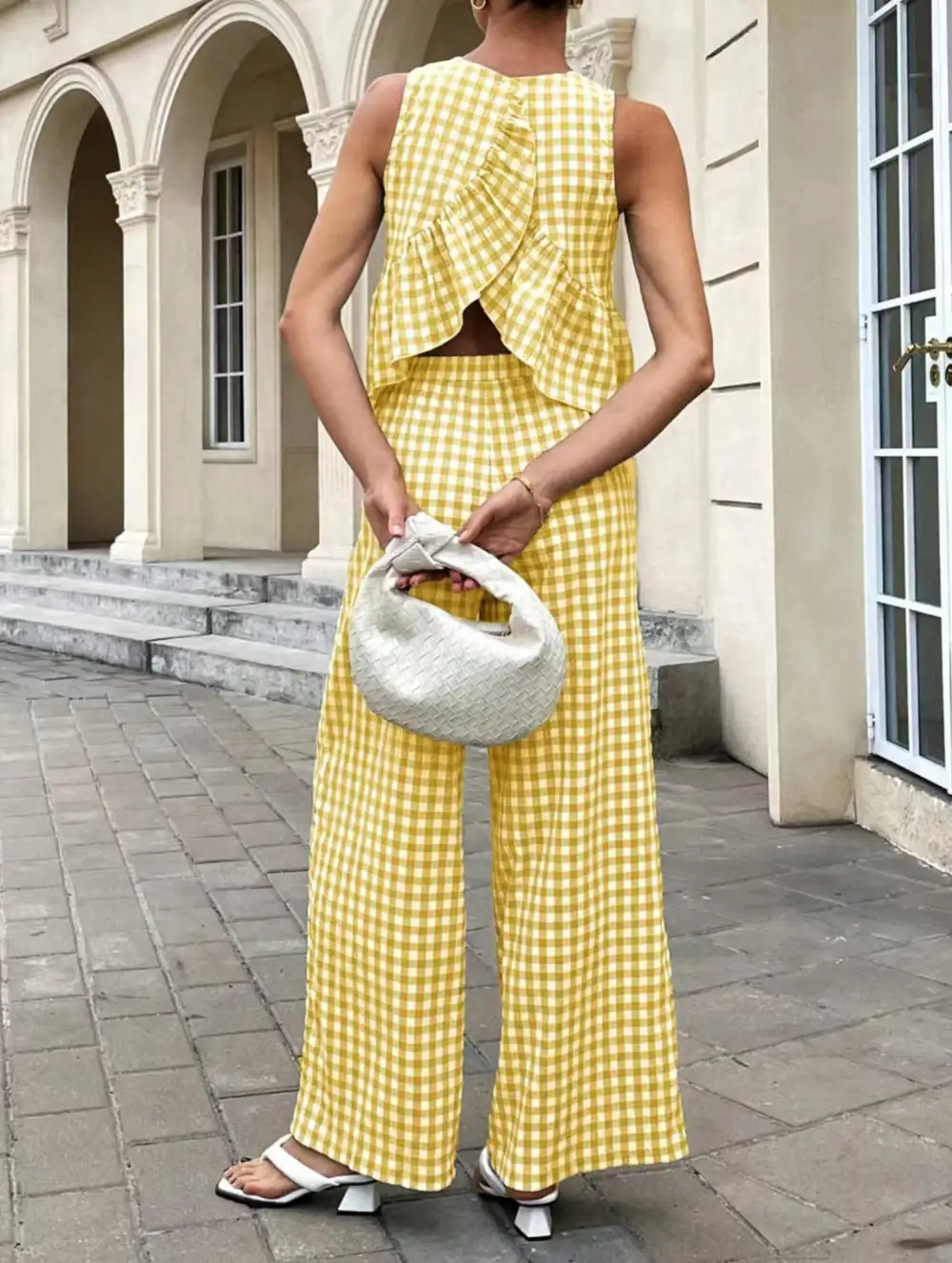Sleeveless Top Pants Two Piece Set
