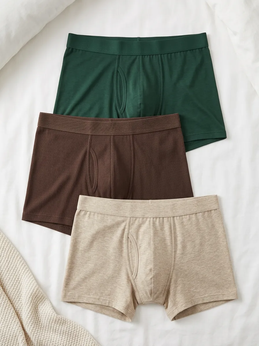 Men's Modern Essentials Ribbed Cotton Boxer Briefs Set