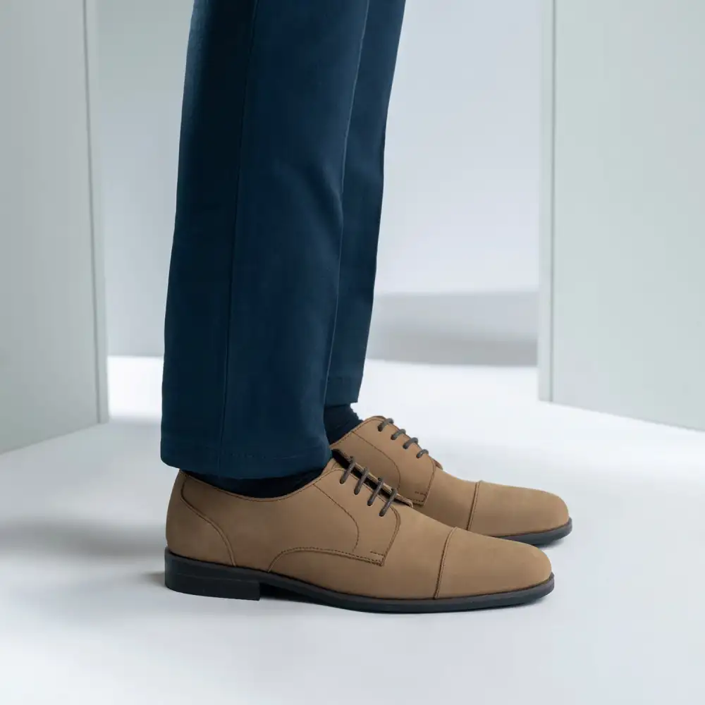 Brown Nubuck Leather Loafers