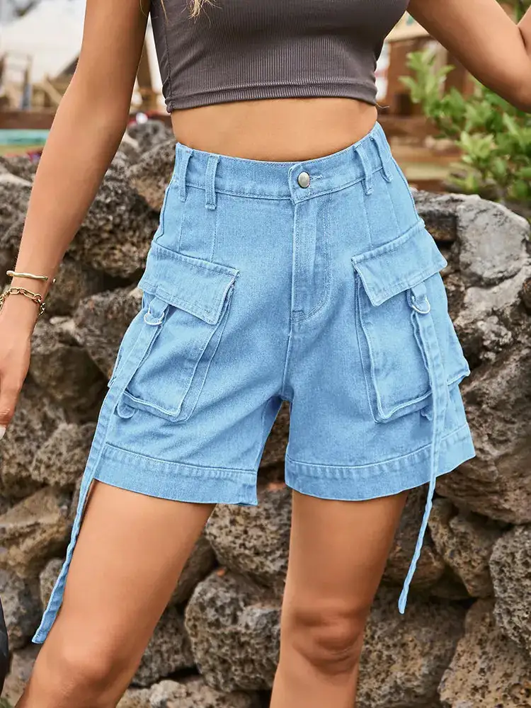 Cargo Denim Shorts