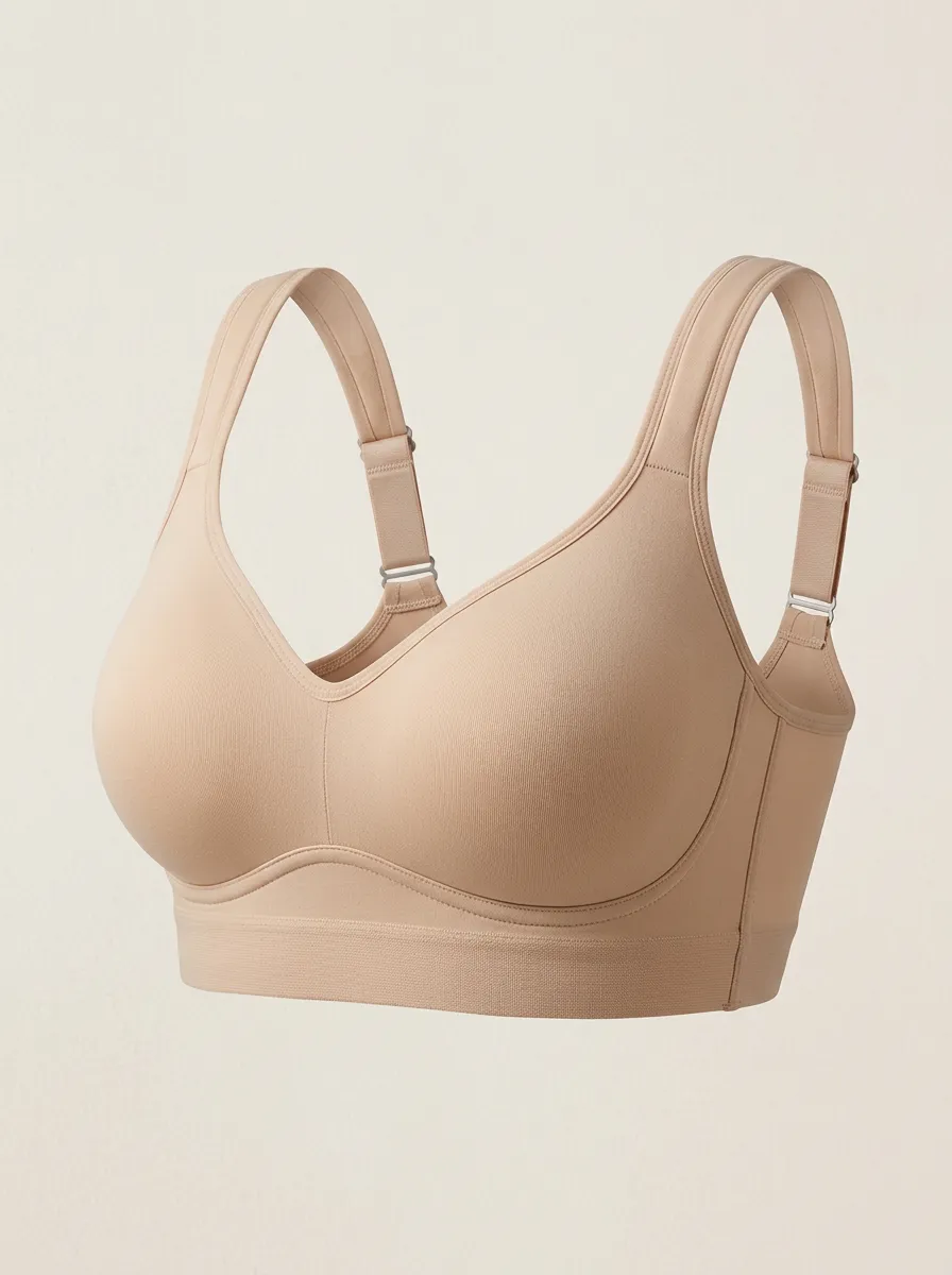 Women's Full-Coverage Seamless Adjustable-Strap Bra