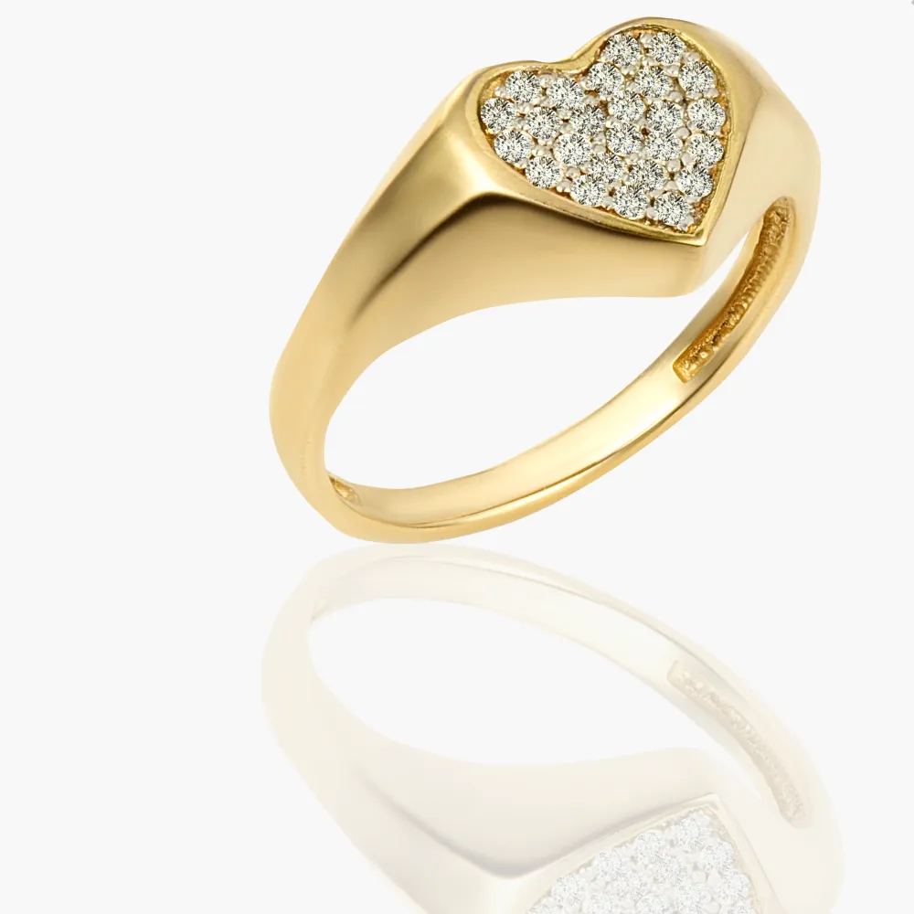Minimal Heart Statement Ring