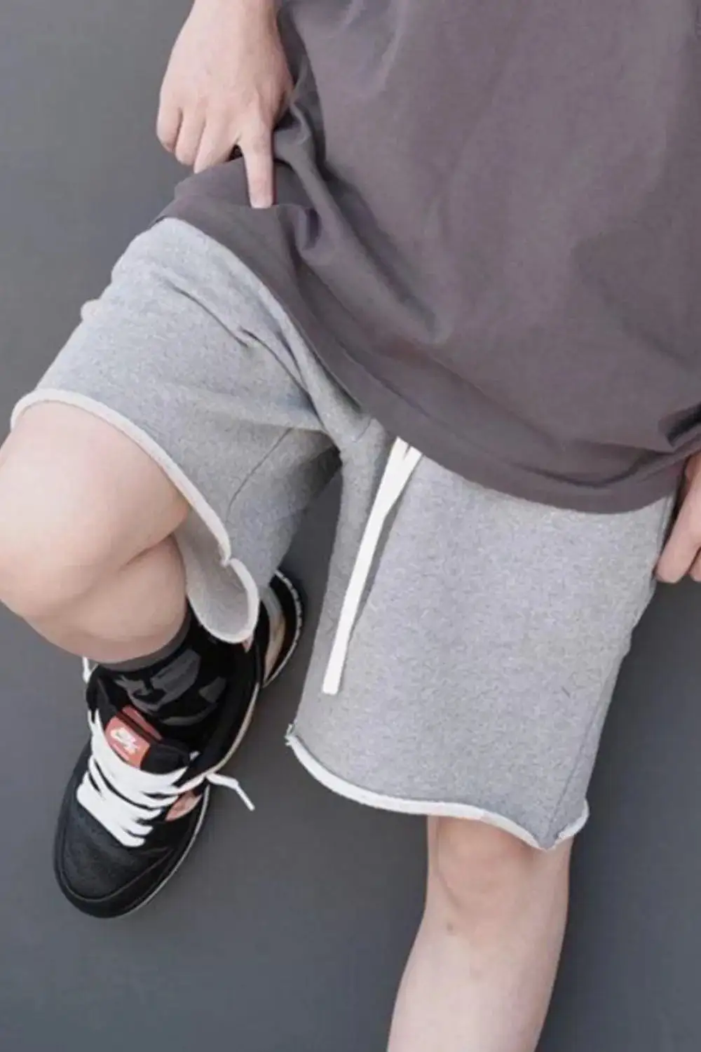 Soft Drawstring Cotton Blend Casual Shorts