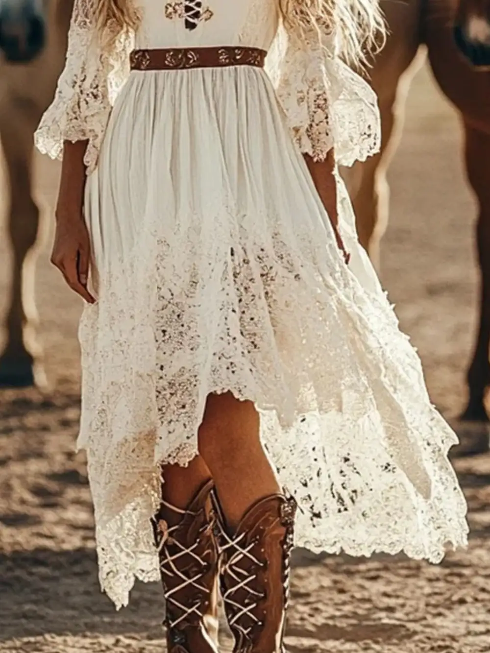 Clean Line Lace Dress