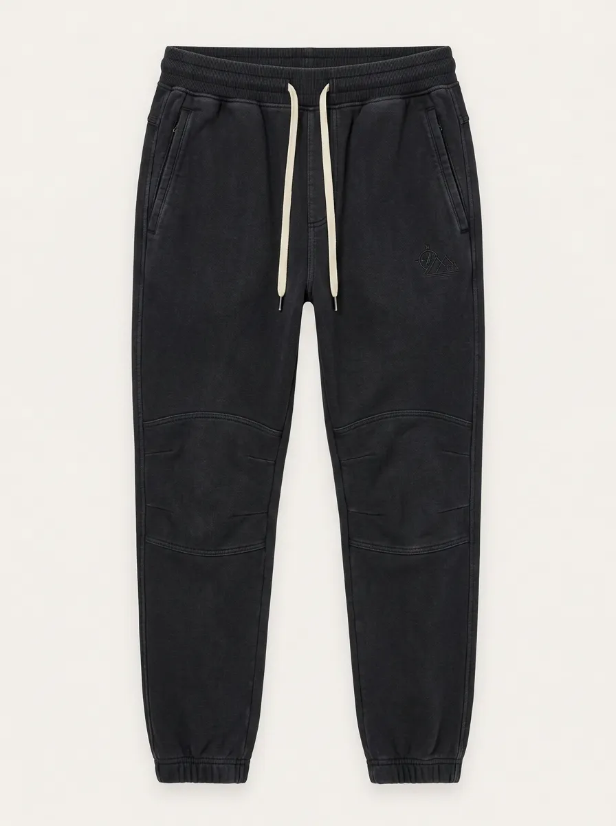 Unisex Outdoor Adventure Mountain Logo Embroidered Jogger Pants for Casual Wear