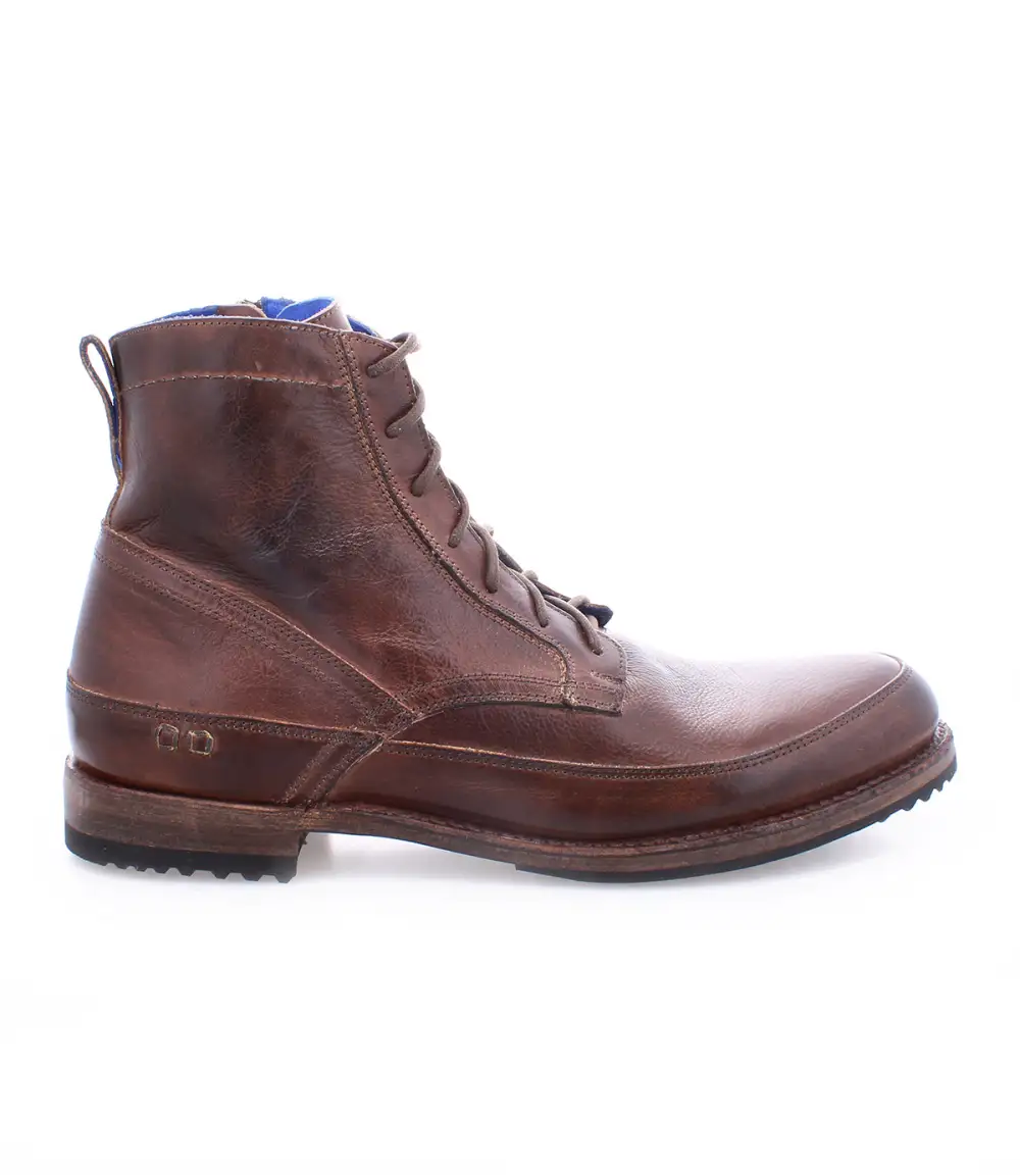 Apron-Toe Lace-Up Ankle Boots