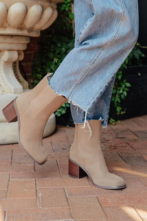 Faux Nubuck High Heel Ankle Boots