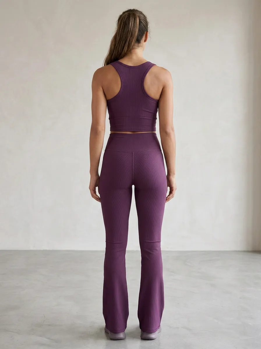 Studio Active-Look Women's Tank Top Flare Pants Active Set