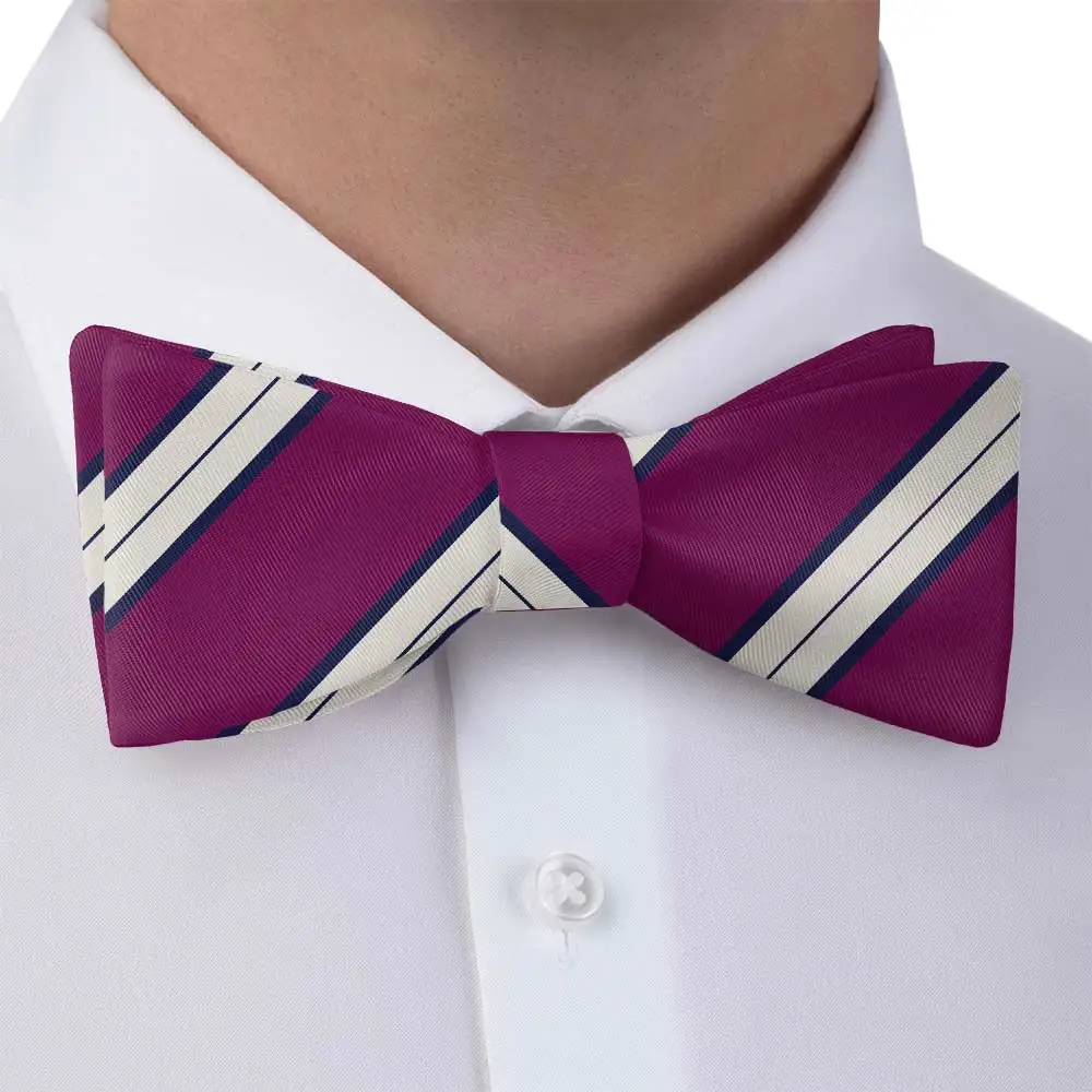 Kalamath Stripe Motif Bow Tie