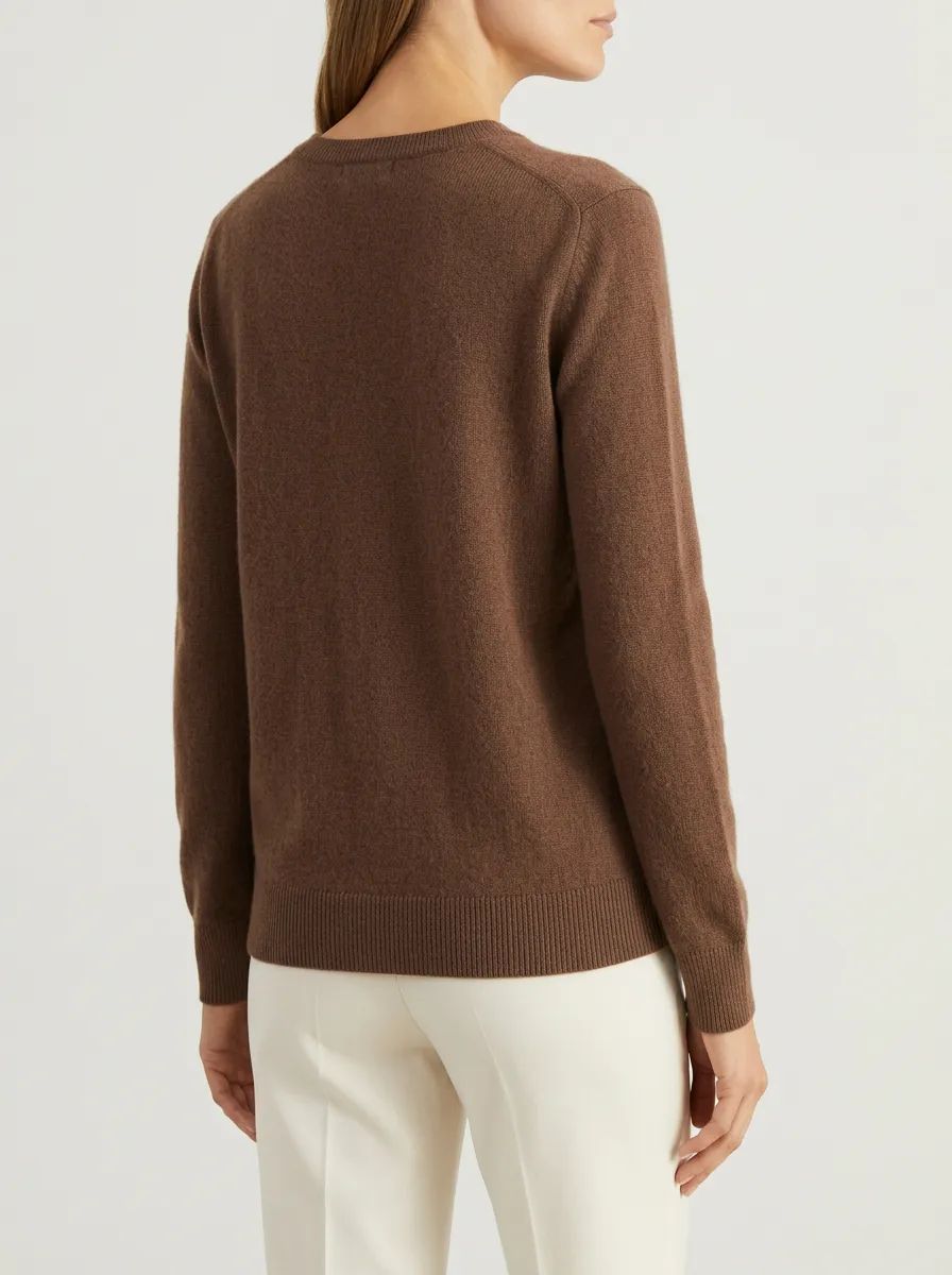 Women's Minimalist Crew Neck Knit Sweater