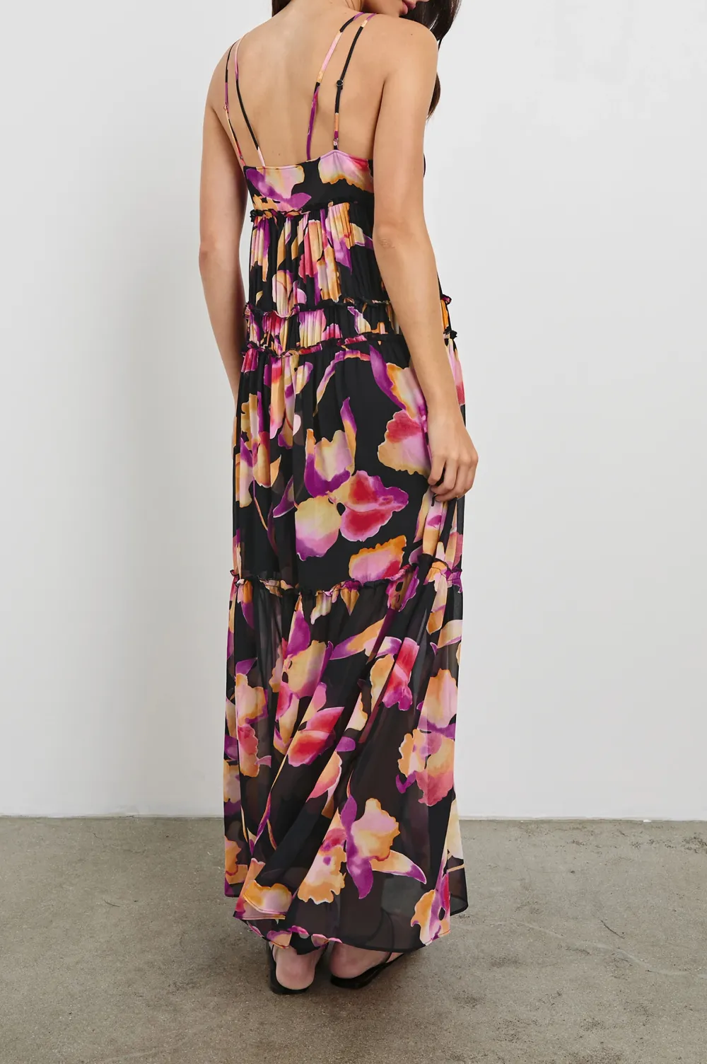 Elegant V-Neck Floral Dress