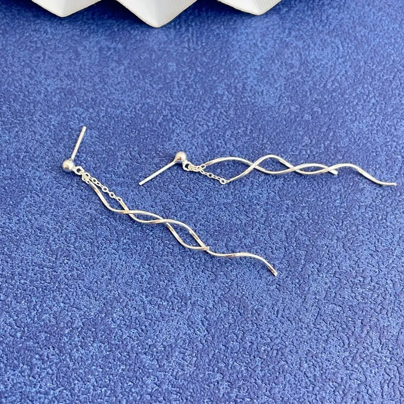 925 Sterling Silver Wave Earrings