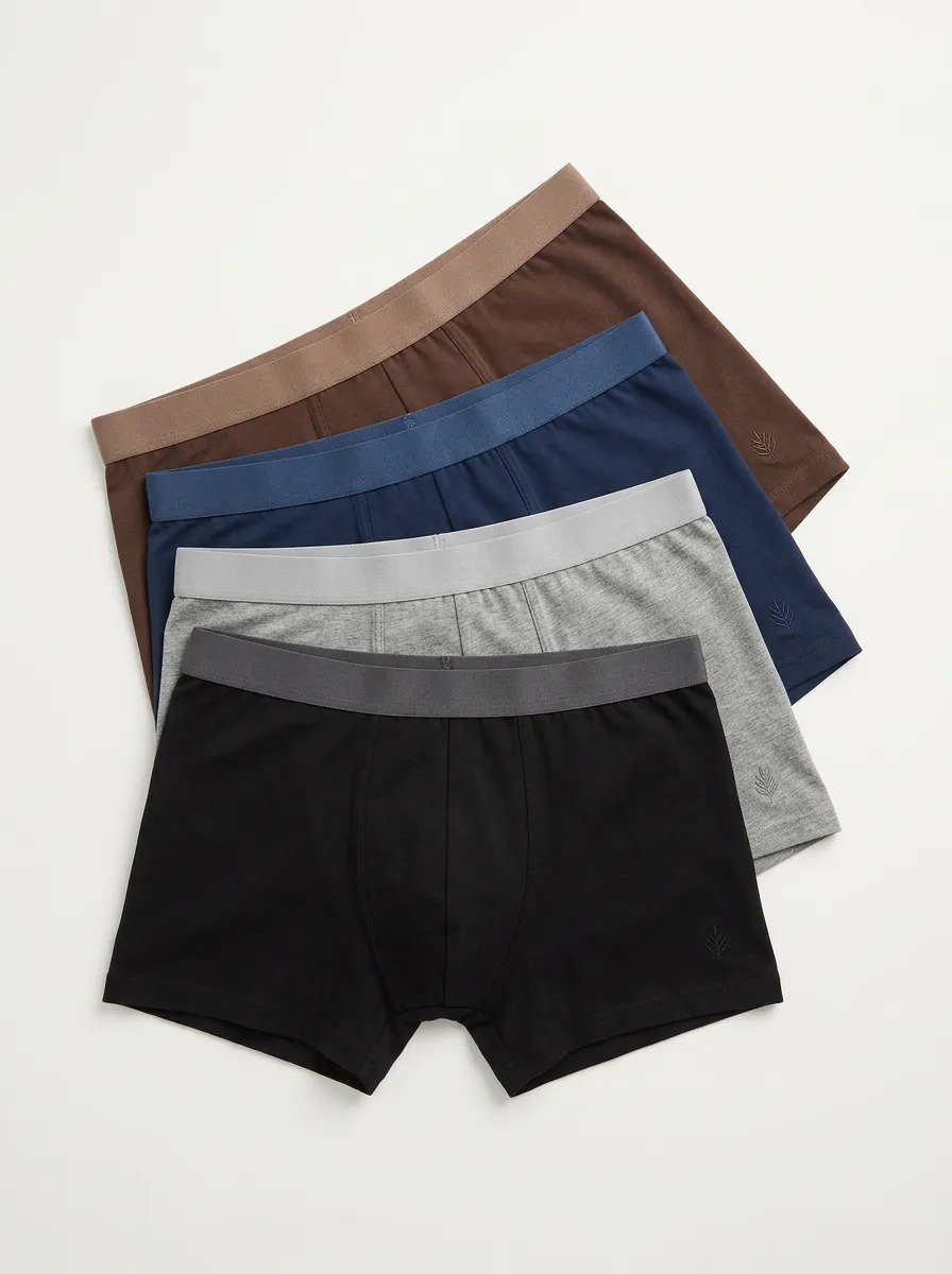 Men's Tonal-Waistband Contoured-Pouch 4-Pack Seamless Boxer Briefs