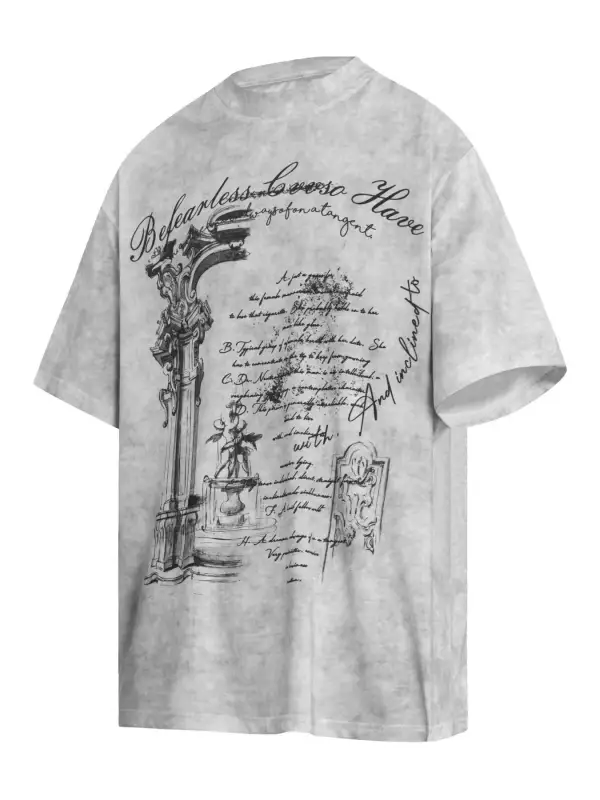 Neat Graphic Crew Neck Short Sleeve Tee