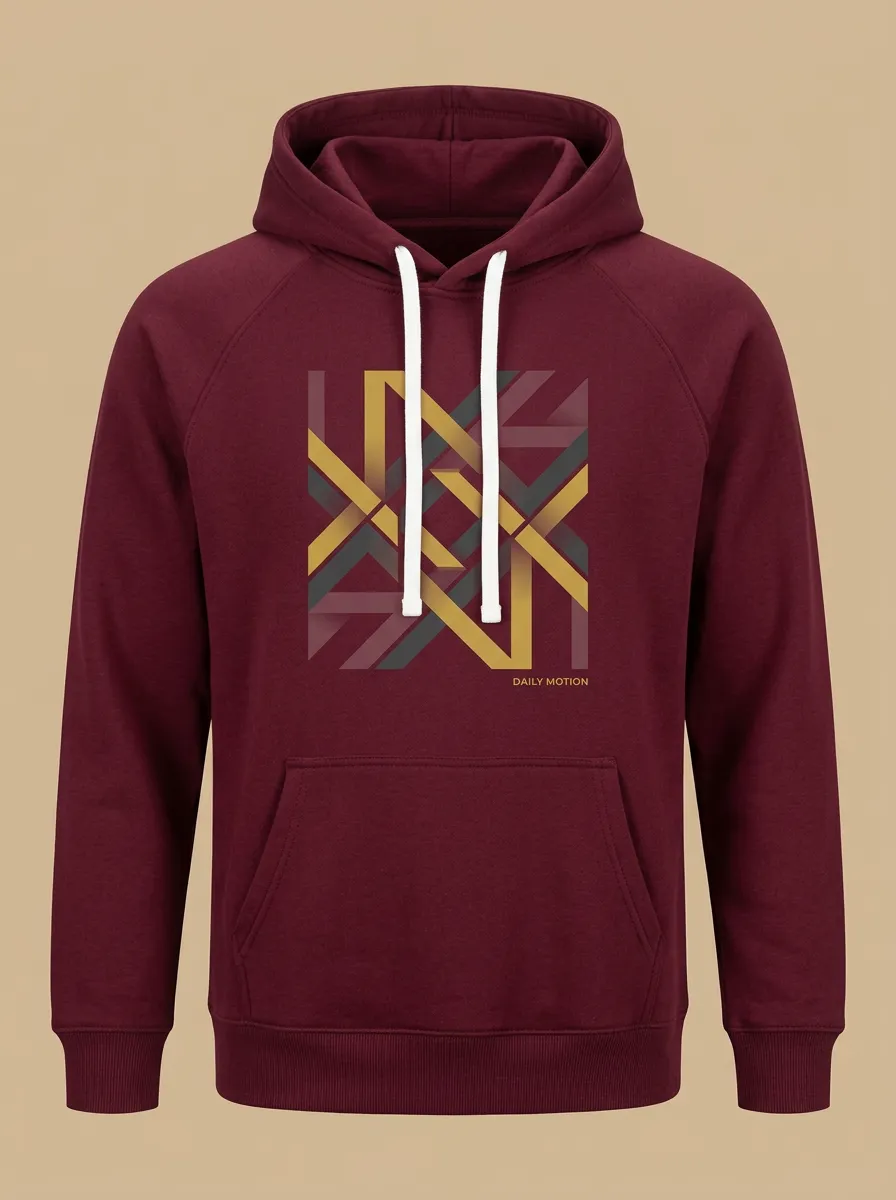 Unisex Geometric Abstract Art Daily Motion Print Hoodie