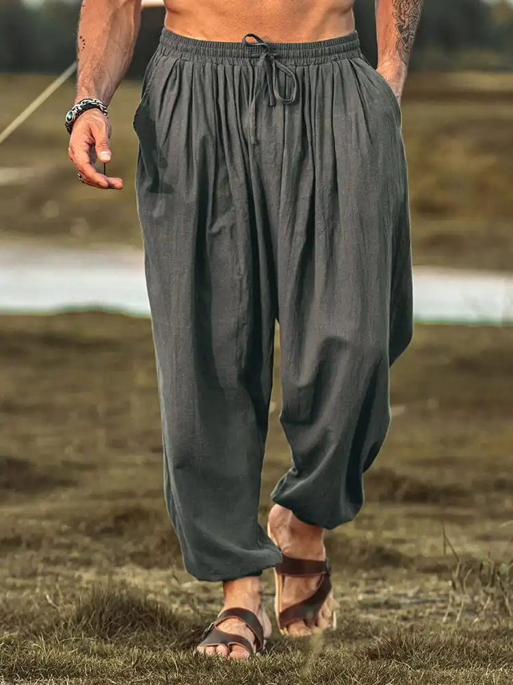 Relaxed Linen Boho Pants