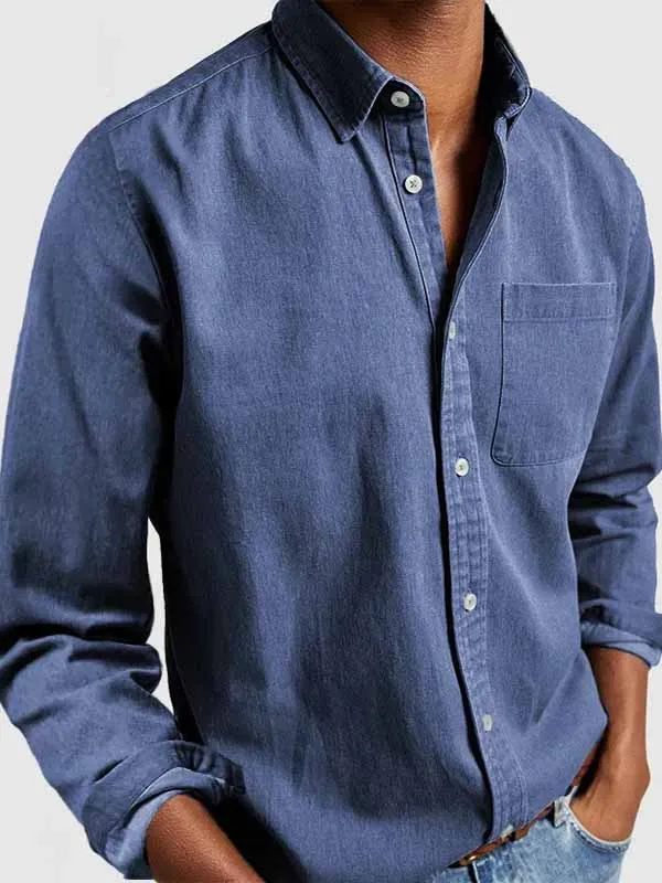 Garment Washed Pocket Shirt