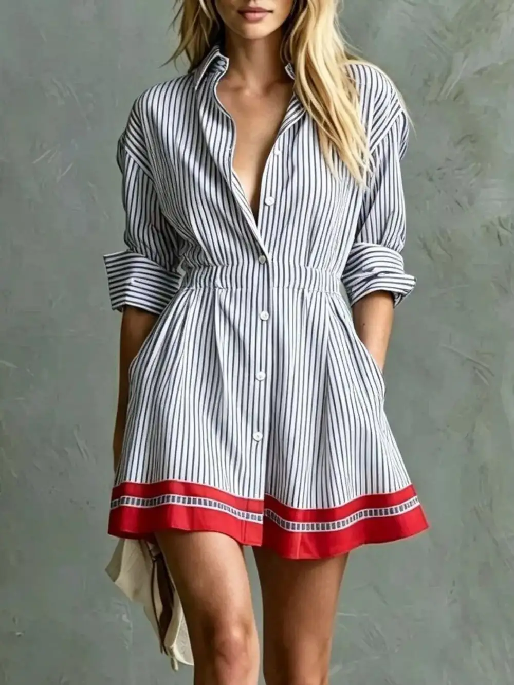 Simple Long Sleeve Casual Dress
