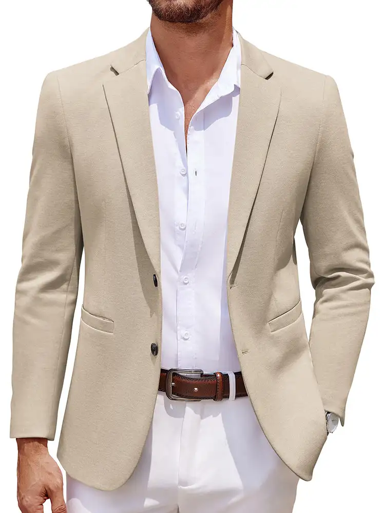 Casual Knit Two Buttons Suit Jackets