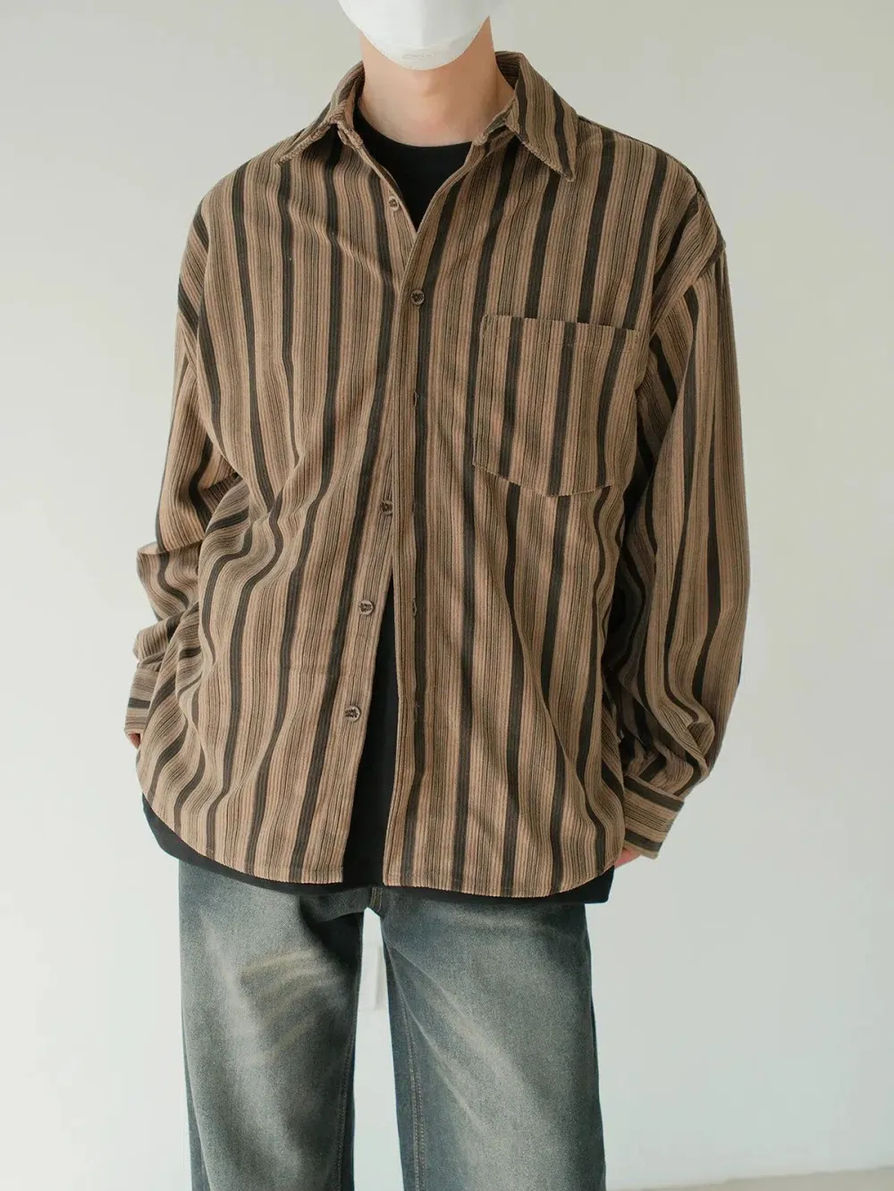 Soft Vertical Stripe Shirt