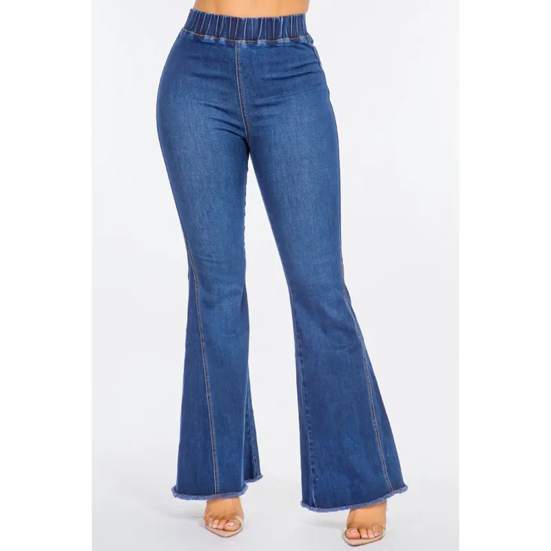 High-Waist Curvy Flare Jeans