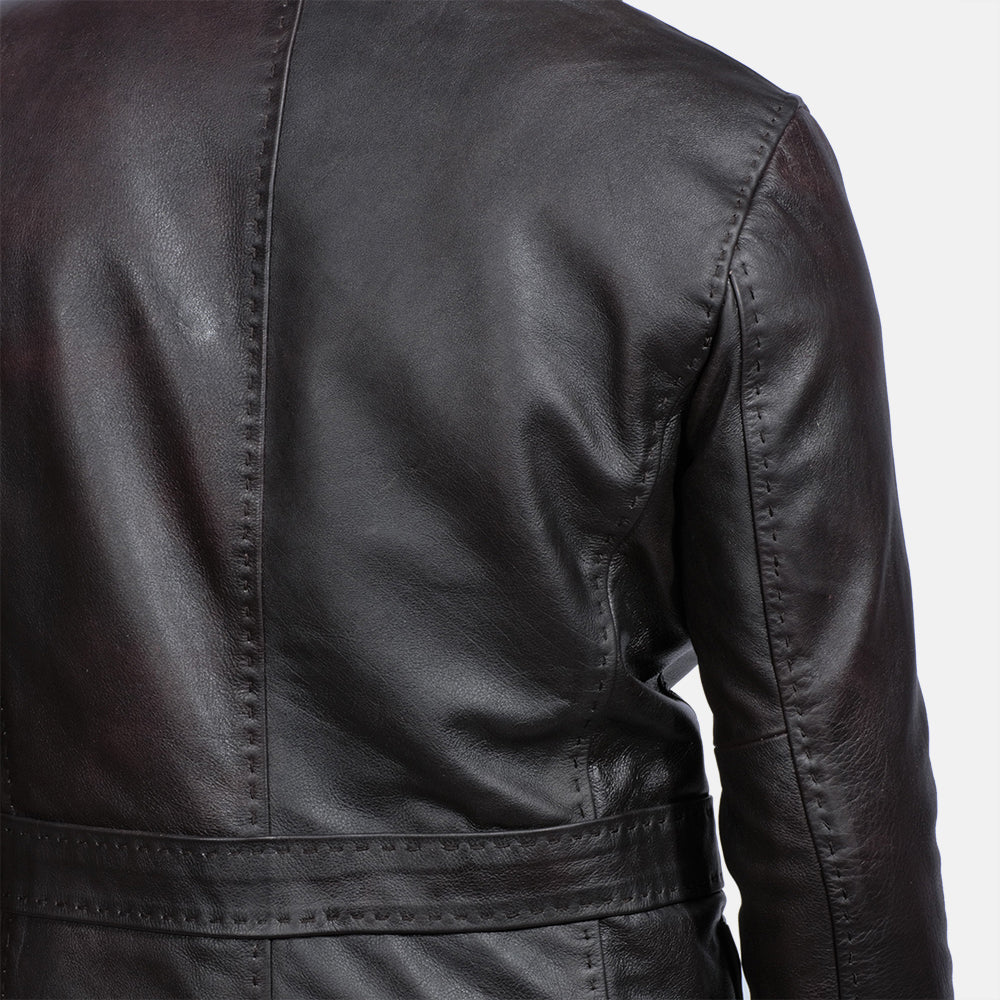 Men's Leather Blazer Jacket
