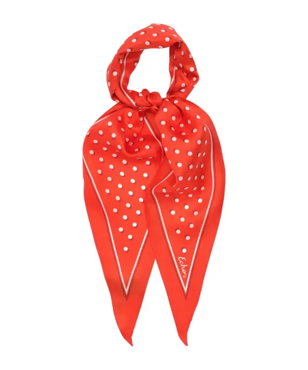 Dot Silk Diamond Scarf
