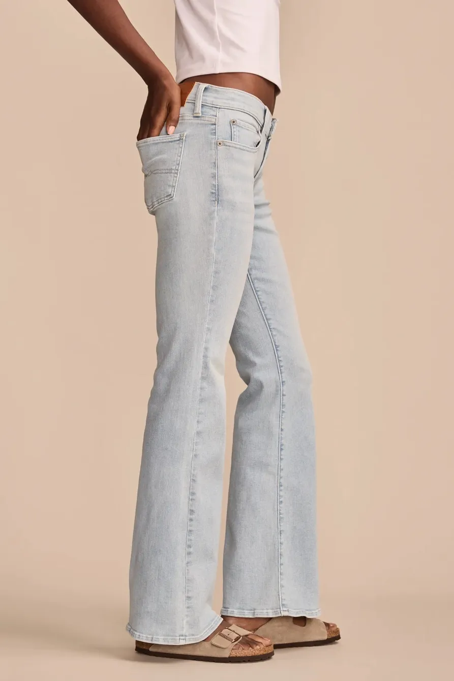 Casual Style Mid Rise Sweet Flare