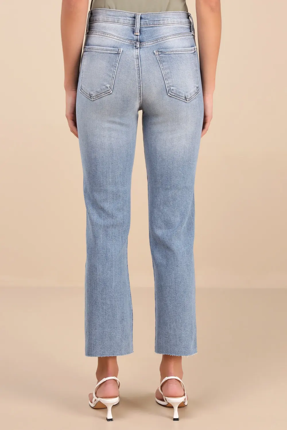 Daily Light Wash Denim High-Rise Distressed Mom Jeans