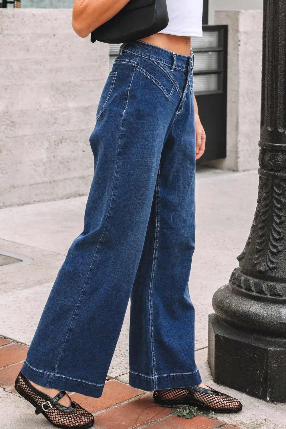 Loose Fit Cuffed Denim Jeans