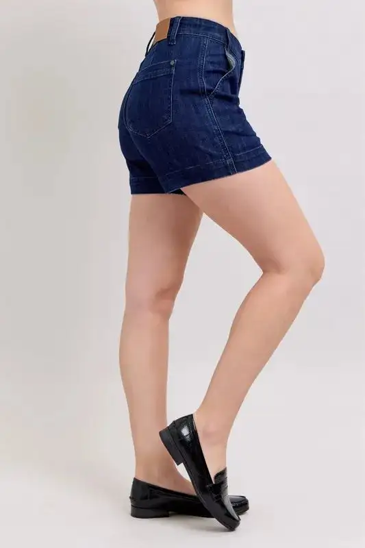 High Rise Wrap Denim Pants