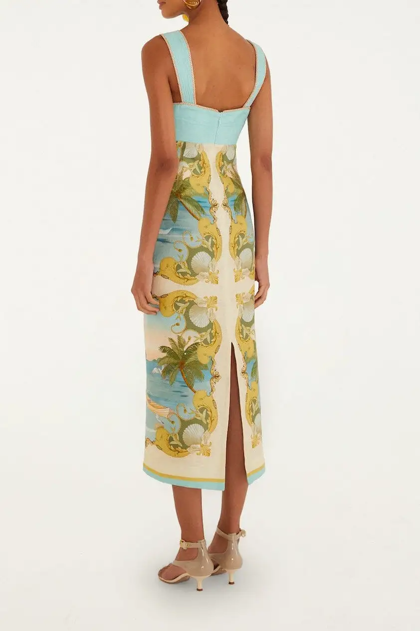 Linen Blend Maxi Dress